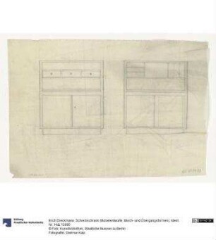 Schreibschrank (Möbelentwürfe, Misch- u. Übergangsformen)