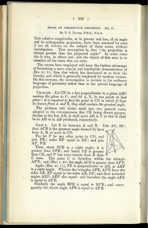 Notes on descriptive geometry. No. II.