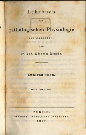 Lehrbuch der pathologischen Physiologie des Menschen, 2,1