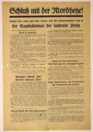 Programmatischer Aufruf an die Arbeiter und 14 Thesen-Programm der Kampfgemeinschaft Revolutionärer Nationalsozialisten