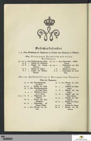 Gefechtskalender