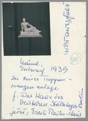 Ruhender Jüngling, 1939, Gips