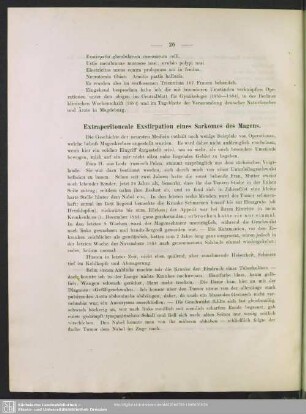 Extraperitoneale Exstirpation eines Sarkomes eines Magens (Exstirpatio sarcomatis ventriculi)