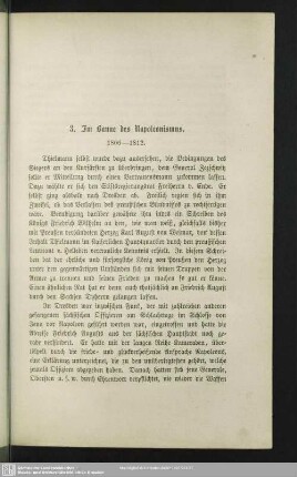 3. Im Banne des Napoleonismus : 1806-1812