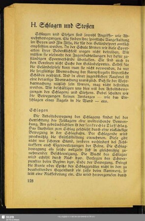 H. Schlagen und Stoßen