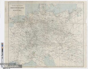 Eisenbahn - Übersichtskarte von Deutschland und den angrenzenden Ländern