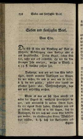 Sieben und funfzigster Brief. Vom Eide.