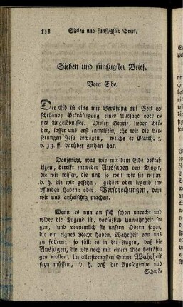 Sieben und funfzigster Brief. Vom Eide.