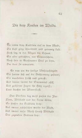 Die drey Knaben im Walde.