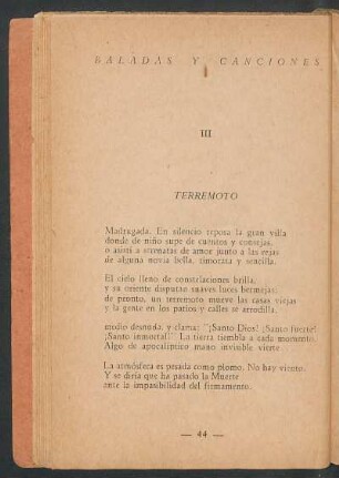 III - Terremoto