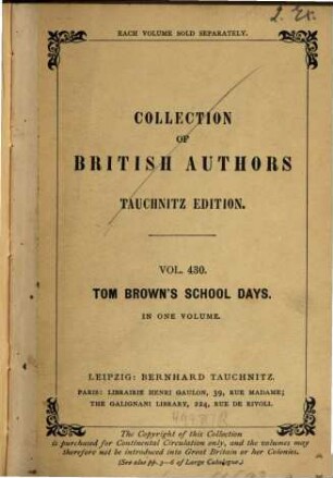 Tom Brown's school days