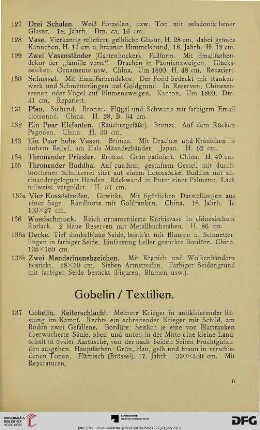 Gobelin/Textilien (Nr. 137-140a)