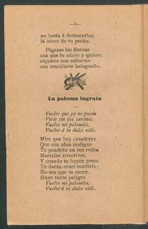 La paloma ingrata
