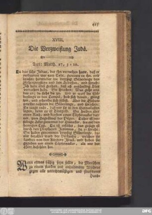 XVIII. Die Verzweiflung Judä.