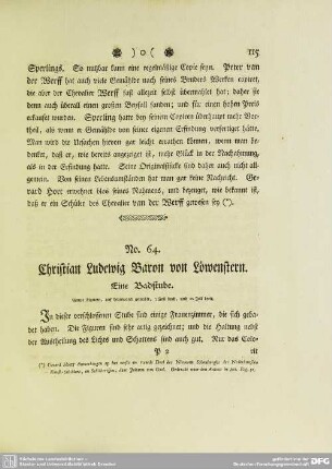 No. 64. Christian Ludewig Baron von Löwenstern. Eine Badstube