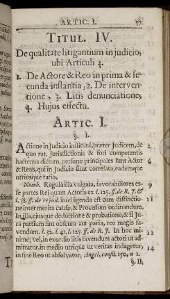 Titul. IV. De qualitate litigantium in judicio, ubi Articuli 4.