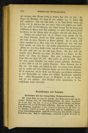 Beurteilungen und Anzeigen : Hilfsbücher für den evangelischen Religionsunterricht