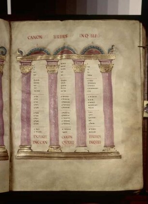 Schatzkammer-Evangeliar — Kanontafel, Folio 11recto
