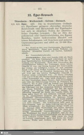 32. Eger - Kronach : über Thiersheim - Weißenstadt - Gefrees - Steinach