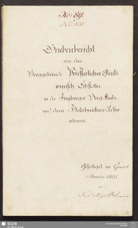 Grubenbericht von dem Berggebäude Priesterlicher-Glückswunsch, Erbstolln - 17.6739 4. : in der Freyberger Berg-Amts- und deren Halsbrückner-Refier gelegen