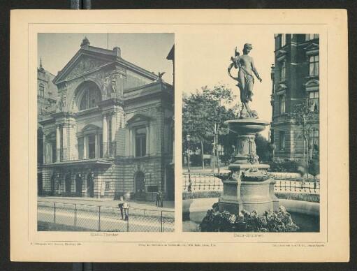 Stadt-Theater. ; Behn-Brunnen. : [Altona]