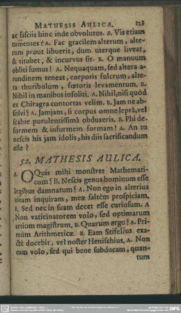52. Mathesis Aulica