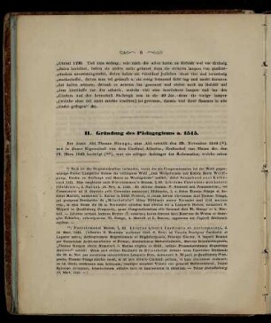 II. Gründung des Pädagogiums a. 1545