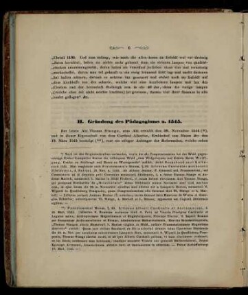II. Gründung des Pädagogiums a. 1545