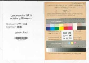 Entnazifizierung Paul Wilms , geb. 02.06.1904 (Arbeiter)