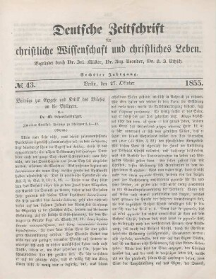 337-343 Beiträge zur Exegese und Kritik des Briefes an die Philipper