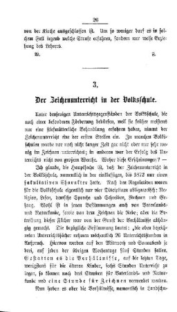 Der Zeichenunterricht in der Volksschule