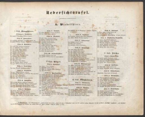 Uebersichtstafel.