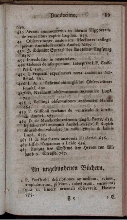 An ungebundenen Büchern