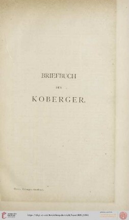 Briefbuch der Koberger