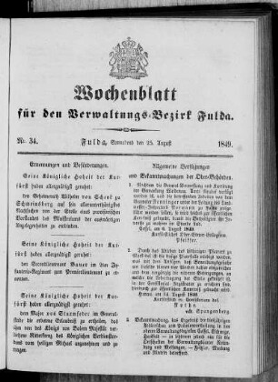 Nr. 34, Ausgabe vom 25. August 1849