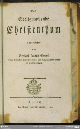 Das seeligmachende Christenthum