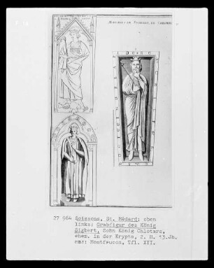 Saint-Médard in Soissons: Grabfigur des Königs Sigbert