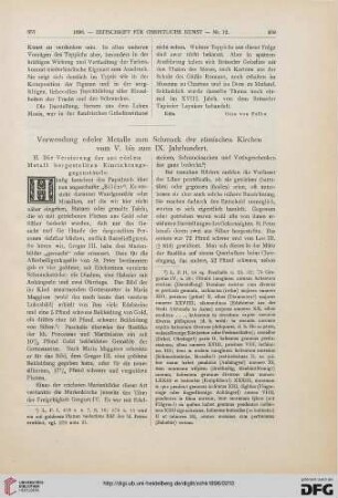 Verwendung edeler Metalle zum Schmuck der römischen Kirchen vom V. bis zum IX. Jahrhundert, [2]