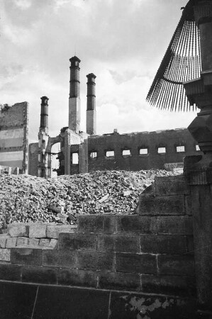 Dresden. Ruine des Gefängnisses Mathildenstraße