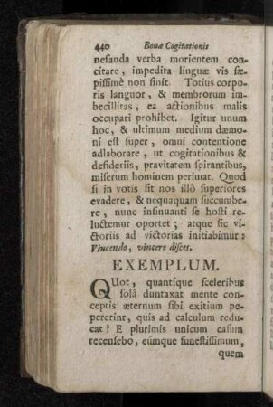 Exemplum. [De quadam illustri femina ob scelestas cogitationes damnata]
