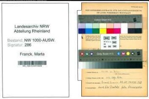 Entnazifizierung Marta Franck, geb. 02.01.1898 ()