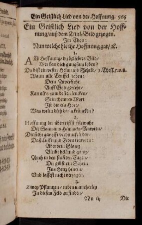 565-567, Ein Geistlich Lied von der Hoffnung