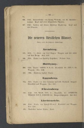 Die neueren fürstlichen Häuser