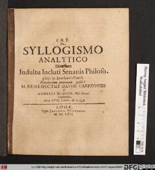 De Syllogismo Analytico