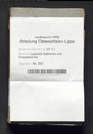 Salbuch des Amtes Brake von 1721, Bd. 9