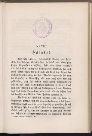 XXXIII. Schinkel.