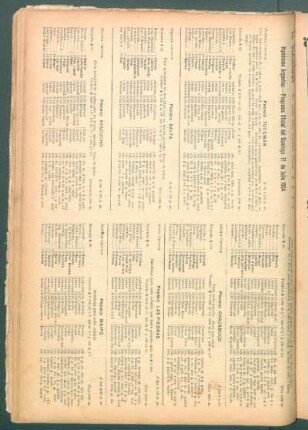 Programa publicado con autorización del Jockey Club - Hipódromo Argentino, Programa oficial del domingo 17. de julio1904