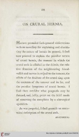 On crural Hernia