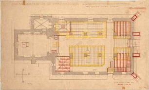 Fischer, Theodor; Brackenheim; Johanneskirche, Renovierung - Unter Empore (Grundriss)