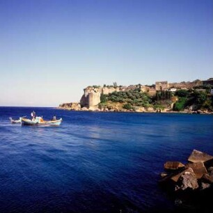 Koroni im Süden des Messenischen Golfes. Venezianisches Kastron ab 1209. Torbau. 1. H. 13. Jh. und Nordbastionen